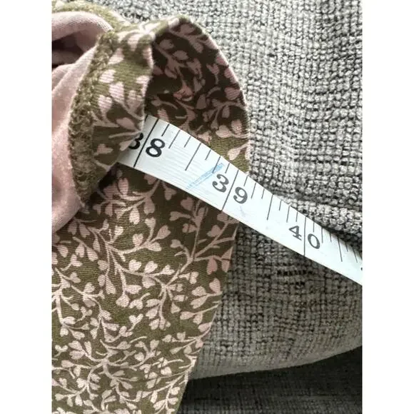 Boden Jersey Knit Flutter Sleeve Ditzy Floral Smocked Green Dress Pockets US 10 - Picture 8 of 8